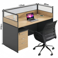 悦兴诚办公桌单人+柜+椅套