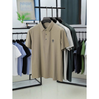 2025夏季新款翻领纯色T恤中年男士休闲商务高端男士POLO衫T恤