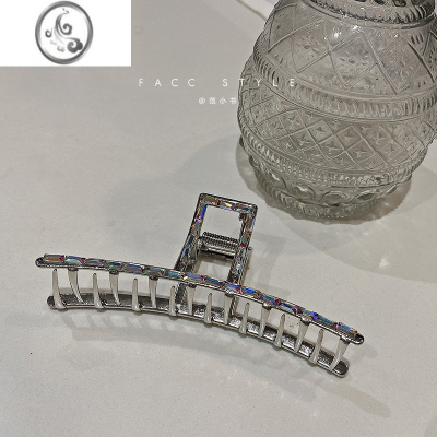 JiMi发夹后脑勺抓夹网红鲨鱼夹大号金属发抓盘发卡子头饰韩国ins百搭