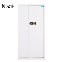 博元睿保险柜铁皮资料柜矮柜办公室储物柜通门白色指纹锁900*420*1850