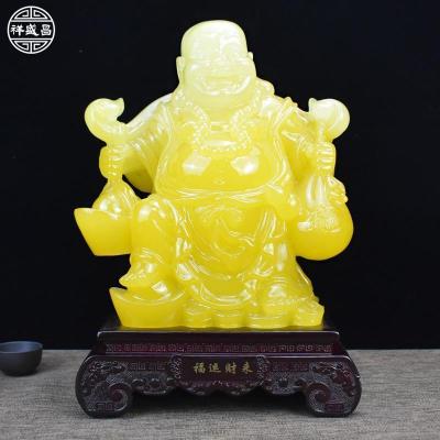 美帮汇弥勒佛像摆件大肚笑佛客厅办公室玄关装饰家居供奉摆设品