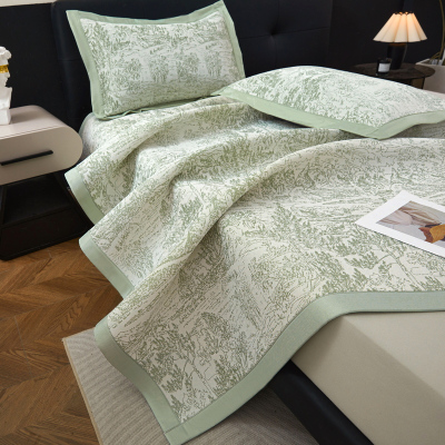 天山柔A类抑菌提花冰丝凉席