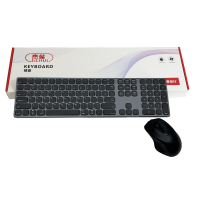 杰储(GCHUL) J200 鼠标加无线办公键盘 键鼠套装 (计价单位:套) 黑色