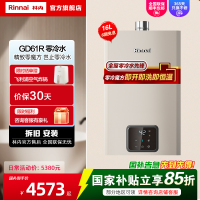 林内(Rinnai)16升燃气热水器 零冷水即开即热恒温 12T家用天然气零魔方16GD61R