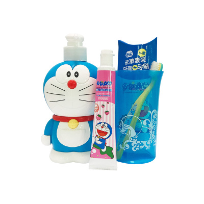 哆啦A梦(DORAEMON) 儿童洗发沐浴露2合1送洗漱套装380g
