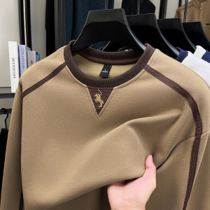 360克加厚保暖纯棉卫衣男秋季新款时尚休闲打底长袖T恤男