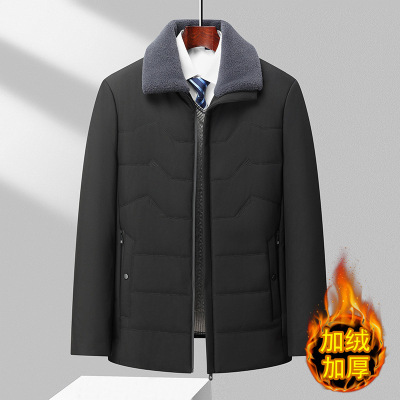棉服男款冬季新款加绒加厚防寒中老年棉袄男棉衣外套男