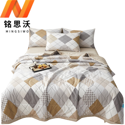 铭思沃夏凉被四件套1.8米床 咖色 套