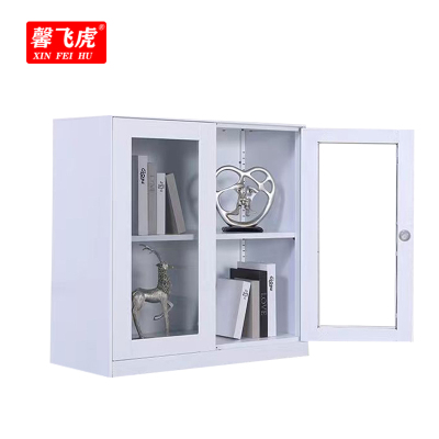 馨飞虎文件柜资料柜矮柜925玻璃对开/台