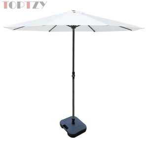 探在途 TZT5072106 户外遮阳伞庭院伞太阳伞露营摆摊伞 2.7米 米白色