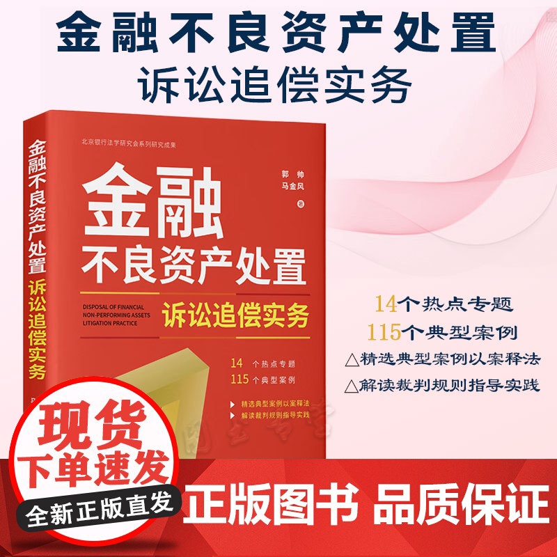 正版 金融不良资产处置诉讼追偿实务 郭帅 马金风 著 中国法制出版社 9787521631951