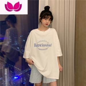 七斓短袖粉色t恤女2023新款夏季网红韩版宽松打底设计感小众上衣ins潮