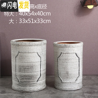 三维工匠北欧高筒陶瓷花盆特大大 大号家用创意君子兰盆景阳台托盘室 罗马315[送托盘、垫片] 大花盆容器