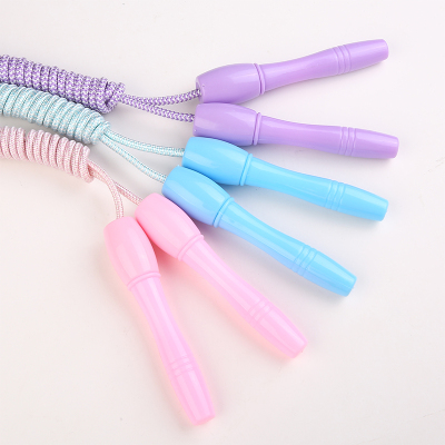 甄萌可调节跳绳儿童幼儿园小学生单人小孩宝宝运动加粗重编织绳子