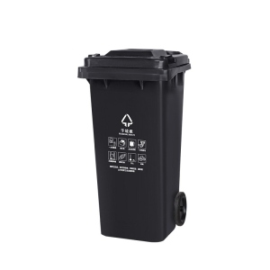 秦泰(Cqint) QTRASH 干垃圾 带轮分类标识垃圾桶 120L 黑色