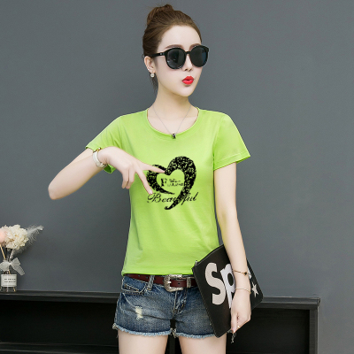 YIBUSHENG大码女装短袖t恤夏宽松棉mm夏装微胖妹妹圆领胖女人遮肚打底衫