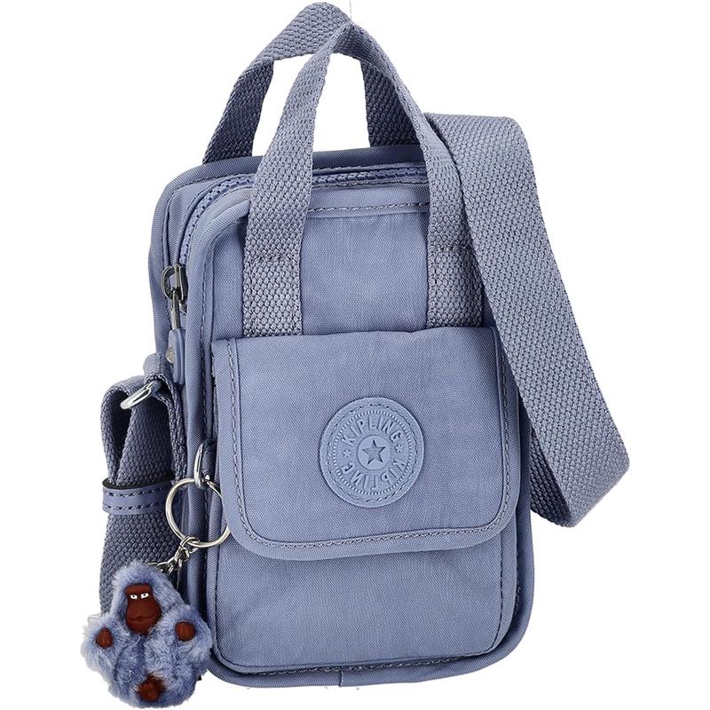 Kipling凯浦林单肩包女实用便捷防泼水耐磨浅蓝色多口袋轻便