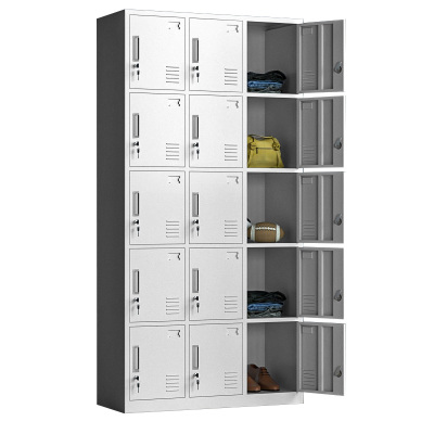 指臣铁皮衣柜15门个