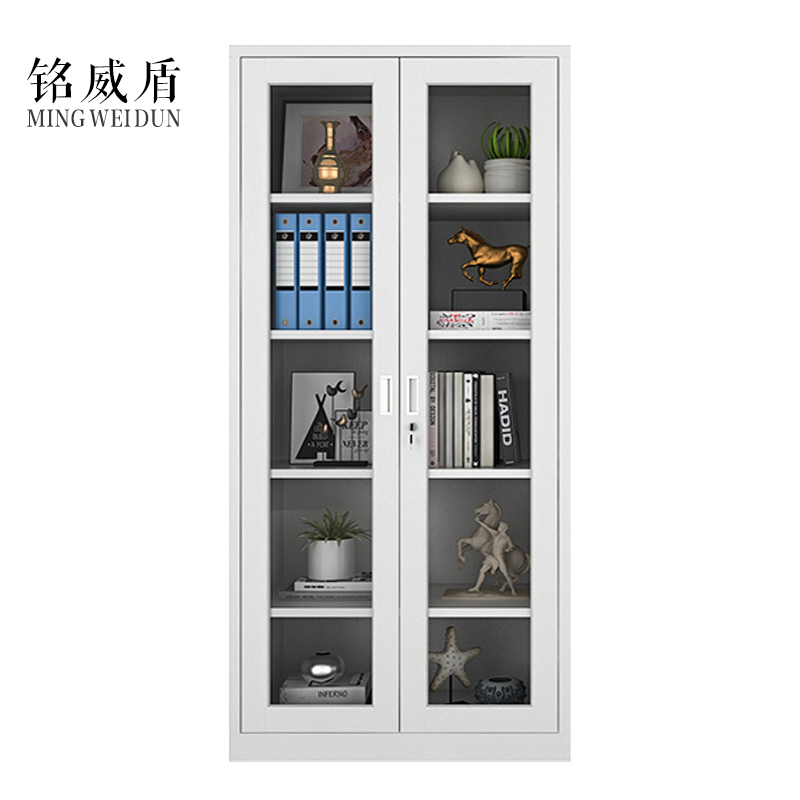 铭威盾钢制文件柜办公资料柜铁皮档案柜财务凭证柜带锁储物柜通玻器械柜