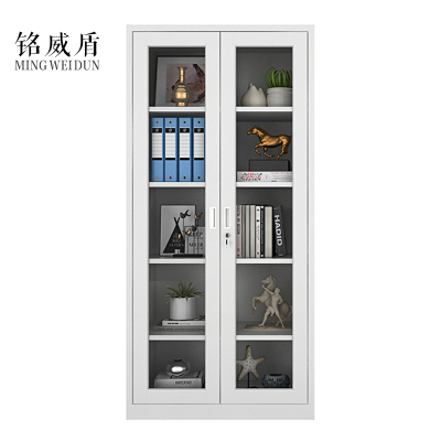 铭威盾钢制文件柜办公资料柜铁皮档案柜财务凭证柜带锁储物柜通玻器械柜