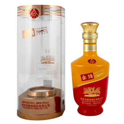 五粮液股份公司金珀52度500ml单瓶浓香型白酒（透明盒）