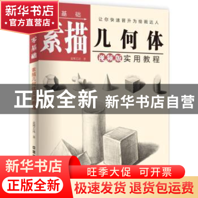 正版 零基础素描几何体实用教程:视频版 蓝博艺站著 中国铁道出版