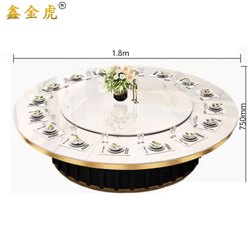 鑫金虎餐桌一桌十椅C1 1800*1800*750mm