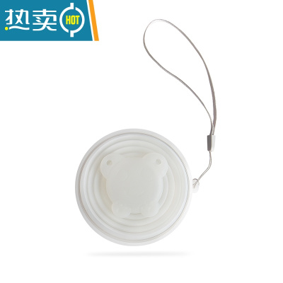 敬平折叠水杯户外旅行压缩便携式可装沸水伸缩迷你收缩硅胶杯漱口杯子 半透明洗漱杯