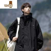 YANXU日系连帽冲锋衣外套男秋季加厚潮牌户外机能风款男生工装夹克