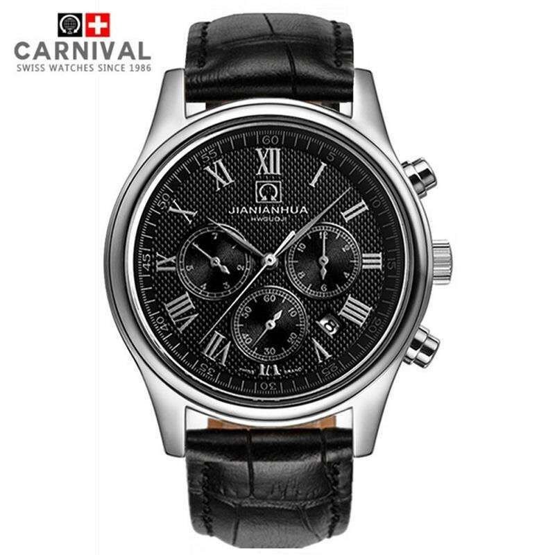 瑞士嘉年华carnival手表 名匠商务防水男士全自动机械表 男休闲时尚三
