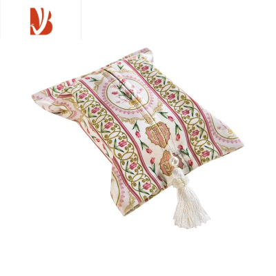 三维工匠粉佳人美式复古车载纸巾盒客厅茶几纸巾套家用纸巾抽纸盒 B