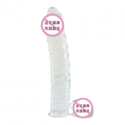 超大超长水晶玻璃阳具夫妻激情性工具冰火女自玩G点后庭成人用品
