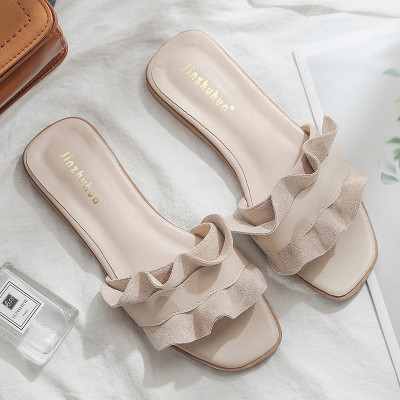 Ideamini2021新款夏季ins风网红外出外穿半拖仙女时尚凉拖鞋潮女沙滩懒人