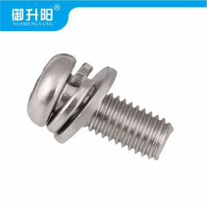御升阳 304不锈钢十字槽半圆头三组合螺丝 M5X12 4.8级强度 /个