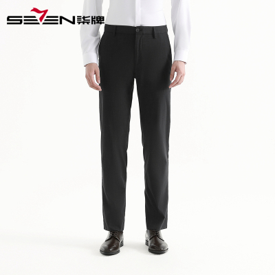 柒牌男装仿毛西裤商务休闲时尚男士职场长裤经典直筒裤子男