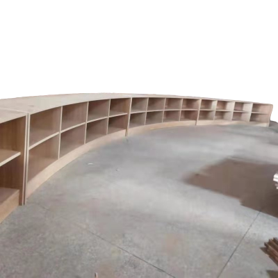 逐鹿中原木质柜地台柜鞋柜储物柜月亮形卡座1000*35*55cm地台柜HY998每平方 颜色款式可选（每平方）