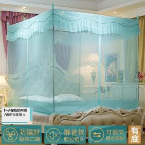 家柏饰(CORATED)拉链蚊帐子1.8m床家用加密加厚1.5蒙古包1.2米三开新款防摔纹账