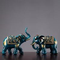 美帮汇大象客厅酒柜电视柜摆件创意家居家具软装饰品玄关办公室桌面玄关