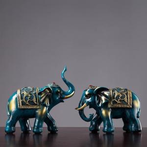 美帮汇大象客厅酒柜电视柜摆件创意家居家具软装饰品玄关办公室桌面玄关