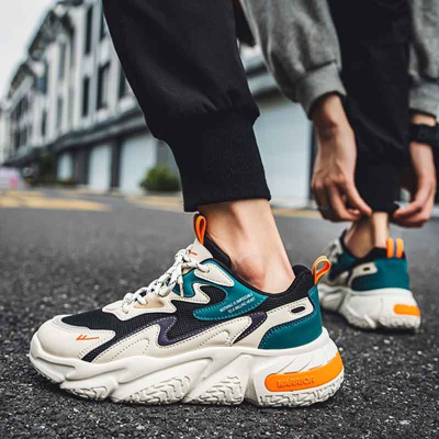  回力(Warrior)男鞋夏季透气运动鞋男士休闲跑步网面老爹鞋增高潮鞋