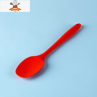 宝宝辅食锅铲套装婴儿耐热硅胶铲勺铲厨具小铲子小号不粘锅专用铲 敬平 红色
