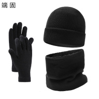 端固 加绒保暖帽子围巾手套三件套sa8/套