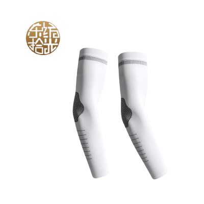 东纺拾光 DF2025 男款冰丝透气防晒袖套无指款白色 1双/包