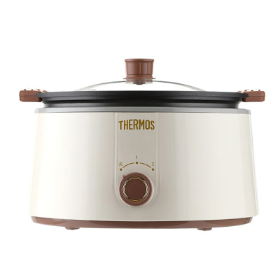 膳魔師电火锅3L多功能鸳鸯锅智能防干烧保护白色EHA-4336A