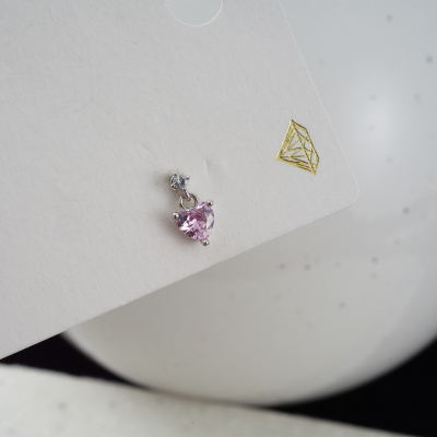 韩国进口甜美迷你小巧星星爱心镶钻耳骨钉送女朋友老婆情人节七夕生日礼物