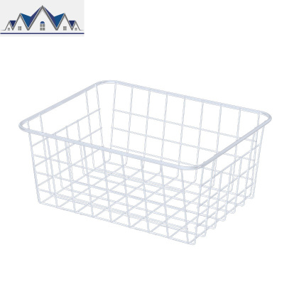 北欧ins铁艺收纳筐布艺桌面杂物储物框零食化妆品小杂物整理篮 三维工匠收纳篮