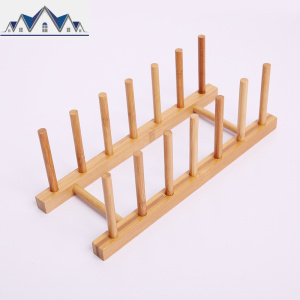 厨房用品碗架碟架盘架沥水架竹菜板架书架货架子菜板架厨房沥水架 三维工匠收纳层架 六格竹架