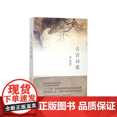 古诗词课 叶嘉莹 三十六课 讲解中国重要的诗人和诗歌 从《诗》《骚》到唐诗宋词,呈现中国古典诗词大脉络