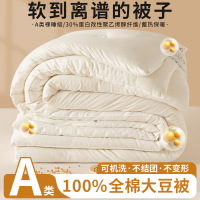 A类母婴级全棉大豆被加厚冬被纯棉保暖被芯春秋被子二合一子母被