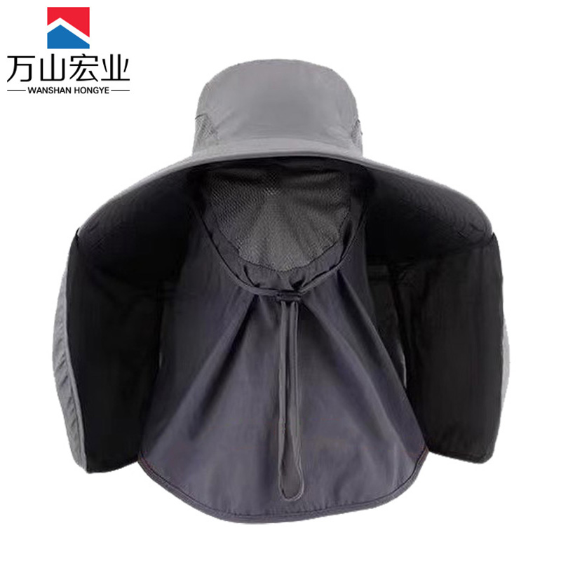 万山宏业 防晒帽 遮阳帽 披肩+面罩 太阳帽 QT19 顶